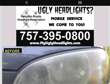 Tablet Screenshot of myuglyheadlights.com